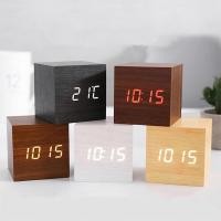 ราคา HANGDIAN จัดส่งฟรี ไม้นาฬิกาปลุก Led Smart Dual นาฬิกาปลุกแบบมีหน้าจอ Usb นาฬิกาทำจากไม้ นาฬิกาปลุกดิจิตอล รูปแบบกระจก led นาฬิกาปลุก ตั้งโต๊ะ นาฬิกาปลุกดิจิต (12130001871)