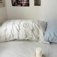 ราคา ปลอกหมอนชุดเดียว ปลอกหมอนผ้าฝ้ายลายทแยงผ้าฝ้ายลายดอกไม้เล็กๆสดใสน่ารักสำหรับหอพักนักเรียนปลอกหมอนเดี่ยว (14358896719)