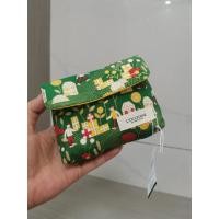 ราคา LOccitane Green Canvas Print Snap Button Small Cosmetic Bag Mini Storage Bag Lipstick Bag (17199118041)