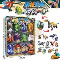 ราคา ของเล่นไดโนเสาร์ 2In1 หุ่นยนต์แปลงร่างของเล่น ไข่ไดโนเสาร์ 6 12 ลูก หลายเเบบ สุ่ม (17072508603)