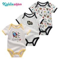 ราคา Kiddiezoom 3 ชิ้นทารกแรกเกิดเด็กทารกและเด็กผู้หญิงเสื้อผ้าเด็กทารก Romper แขนสั้น Jumpsuit ผ้าฝ้ายแท้ 0 12 เดือน (1792772997)