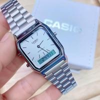 ราคา นาฬิกาcasioมาใหม่ นาฬิกาข้อมือ รุ่นAQ230 พร้อมกล่องครบเซต 2 ระบบ ตั้งเวลาให้ (17134702654)