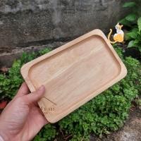 ราคา ถาดเสิร์ฟ ถาดไม้วางแก้วน้ำ ถาดไม้ยางพาราขนาด5 8นิ้ว (15342432962)