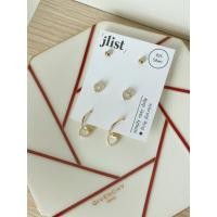 ราคา Jlist ต่างหูก้านเงินแท้ 92 5 เซ็ตหัวใจห่วง (12396130141)