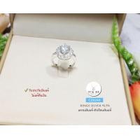 ราคา แหวนเงินแท้92 5 แบบหัวชู ประดับเพชร cz ขนาด 6mm size 5 9 เนื้อเงินแท้ (13662142807)