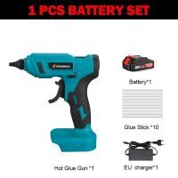 ราคา ปืนกาวร้อนละลายไฟฟ้าไร้สายสำหรับแบตเตอรี่ Makita 18V ขนาด280 พร้อมตัวเชื่อมด้วยกาวแท่งขนาด11มม (20733412796)