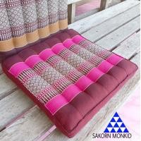 ราคา เบาะรองนั่ง Size 38x38x7 cm เบาะนั่งลายขิด เบาะนั่งลายไทย เบาะนั่งผ้าขิด (20973469443)