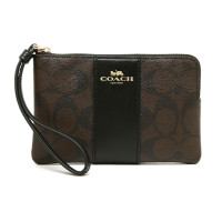 ราคา กระเป๋าคล้องมือ COACH แท้ Coated Canvas ลาย Signature และ หนังแท้ Coach มีสายคล้องมือ รุ่นใหม่ ทรงสวยมาก ขนาดเล็ก COACH 58035 Small Signature Coated Canvas Wristlet (17197009106)