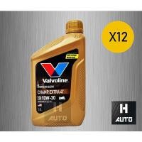 ราคา ขายยกลัง น้ำมันเครื่องมอเตอร์ไซค์ กึ่งสังเคราะห์ Valvoline วาโวลีน Champ Extra 4T SAE 10W 30 ขนาด 0 8 ลิตร x 12 ขวด (494282030)