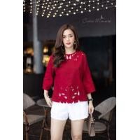 ราคา เสื้อลินินเกรดพรีเมี่ยม เนื้อผ้าขึ้นลาย เนื้อผ้ามีความนุ่ม ผ้าดีมากค่ะ งานปักดอกไม้เจาะฉลุ (20965111864)