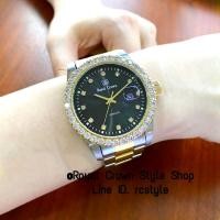 ราคา นาฬิกาข้อมือ Royal Crown ของแท้100 สีสองกษัตริย์ทอง หน้าปัดดำ นาฬิกาผู้หญิง สวยหรู กันน้ำ ระบบถ่าน มีบัตรับประกัน1ปี จัดส่งพร้อมกล่องครบเช็ค (12630053700)
