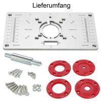 ราคา เราเตอร์แบบแผ่นเสียบโต๊ะเทมเพลทโลหะพร้อมเครื่องมือวงแหวน4ชิ้นแผ่นสำหรับงานไม้กระดานพลิก (19812251025)