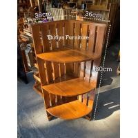 ราคา ชั้นเข้ามุม ไม้สักแท้ พร้อมส่ง ชั้นวางของ ชั้นหนังสือ ตู้โชว์ ชั้นวางแบบเข้ามุม (19608977850)