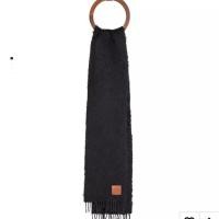 ราคา Loewe Scarf For Men And Women Wool Blend Double Sided Contrasting Colors End Tassels Solid Color (20503347703)