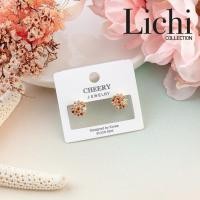ราคา พร้อมส่ง ต่างหูเพชรดอกพิกุล เพชรหลายสี ต่างหูพลอยสวยๆ พลอยนพเก้า (12742212398)