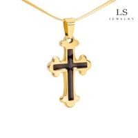 ราคา LS สร้อยคอทองคำ 18K สร้อยคอผู้หญิง สร้อยคอจี้ไม้กางเขนน่ารัก สร้อยคอคู่ สร้อยคอแฟชั่น ของขวัญปาร์ตี้พร้อมกล่องของขวัญ 763n (13977983448)