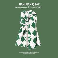 ราคา ผ้าพันคอสีเขียวผู้หญิงฤดูหนาวคู่รักคริสมาสต์อบอุ่นสไตล์เกาหลีลายสก๊อตถักไหมพรมผ้าพันคอของขวัญวันเกิดผ้าคลุมไหล่ (17114621118)