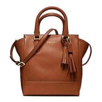 ราคา กระเป๋าถือ COACH แท้ รุ่นหรูจาก Shop หนังแท้ หนังนิ่ม มีสายยาว ทรงสวยมาก รุ่นหายาก COACH 48894 MADISON LEGACY MINI TANNER LEATHER CROSSBODY BAG (1402888682)