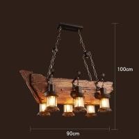 ราคา อุตสาหกรรม Vintage โคมไฟระย้า Bar Cafe ร้านอาหารห้องรับประทานอาหาร Light เรือ Wooden โคมไฟห้องนั่งเล่นโคมไฟไฟหน้า (20241499541)