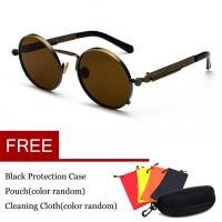 ราคา 2018 VINTAGE Polarized แว่นกันแดดทรงกลมสไตล์สตีมพังค์แว่นตาแฟชั่นกลางแจ้ง Sea แว่นตา (10067708686)