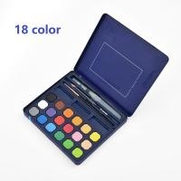 ราคา Rex TT High end packaging high quality 12 18 24 36 48 colors solid water color paint set metal iron box watercolor paint pocket Pigment for drawing Art supplies (14365804347)
