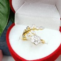 ราคา JIJD K148 แหวนแฟชั่น แหวนเพชร แหวนใบมะกอก ฟรีไซส์ (18197241021)