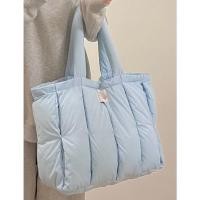 ราคา ongguanshiruihaomaoyiyoux กระเป๋าสะพายไหล่ ผ้าฝ้าย แบบนิ่ม น้ําหนักเบา สามารถพับได้ สีฟ้า เหมาะกับพกพาเดินทาง สําหรับผู้หญิง (19399623983)