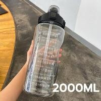 ราคา ขวดน้ำพกพาขวดน้ำ 1 5 2ลิตรขวดน้ำกันลืมดื่มน้ำ WaterBottlesDrinkCup ก้วแบบมีหลอดควาขวดน้ำพลาสติกแบบพกพา (10742440994)