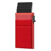 ราคา Rfid บัตรเครดิตผู้ถือกระเป๋าสตางค์โลหะบาง Slim Bank Card Case ผู้ชายผู้หญิง Pop Up Minimalist กระเป๋าสตางค์ขนาดเล็กกระเป๋าสตางค์สีดำโลหะ Vallet (20509944136)