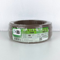 ราคา PKS พีเคเอส สายไฟ สาย THW ขนาด 2 5 sq mm 1x2 5 sq mm ความยาว 100 เมตร (17807118571)