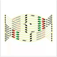 ราคา 16Pcs วงล้อรถยนต์สติกเกอร์17 18 แถบรถจักรยานยนต์ขอบสะท้อนแสงเทป Motorbike Auto Decals สำหรับ Kawasaki Honda Yamaha BMW (7363256588)