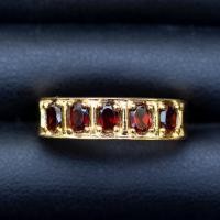 ราคา แหวนพลอยโกเมนจันทบุรี Garnet เรือนเงินแท้92 5 ชุบทองคำ 24K พลอยสีแดงอมน้ำตาล เนื้อใส ไซส์นิ้ว 58 เบอร์ 8 5US มีใบรับประกันสินค้าจากทางร้าน (16692576231)