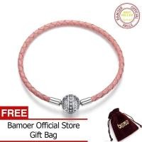 ราคา BAMOER ของแท้925เงินสเตอร์ลิงเชือกถักสีชมพูประกายน่ารักลูกปัดกลมเล็กสำหรับแฟชั่นเครื่องประดับของขวัญ SCB114ธันวาคม (446054018)