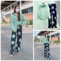 ราคา งานป้าย YPY งานตรงป้าย เซต2ชิ้น เสื้อเชิ้ต เกงขายาว (18428334615)