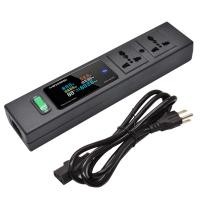 ราคา รางปลั๊กไฟ 2 ช่อง PDU 2 Universal OutletC14 Interface ExtensionDigital Voltmeter Power Energy MeterEU US AU UK C14 Plug (20047550385)