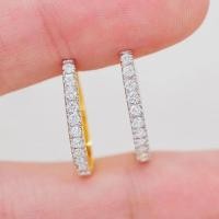 ราคา พร้อมส่ง ต่างหูห่วงเพชรแท้ ทองคำแท้9K ทอง37 5 เพชรแท้น้ำ100 เบลเยี่ยมคัต 9KPE1172 (21178175565)