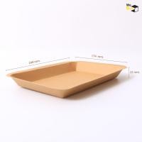 ราคา จานกระดาษคราฟท์เหลี่ยม ถาดอาหารกระดาษคราฟท์ ถาดขนม ถาดอาหาร (14423569156)