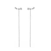 ราคา Muswannas จี้ต่างหูเครื่องประดับต่างหูระย้าตรงของผู้หญิงโซ่รูปดาวประดับพู่ยาว (17125523497)