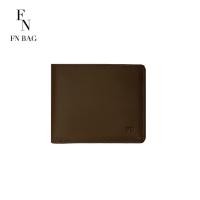 ราคา FN LEATHER BAG กระเป๋าสตางค์หนังแท้ กระเป๋าสตางค์ผู้ชาย กระเป๋าสตางค์พับสั้น Genuine leather wallet 1304 26056 (20253120099)