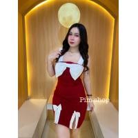 ราคา มินิ สายเดี่ยว ผ้าเทพ แต่งโบว์ น่ารักมากคะ งานป้าย Rose shop (21070346544)