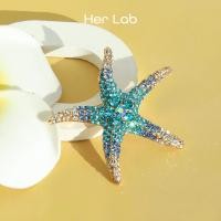 ราคา Her Lab Jewelry เข็มกลัดหมุดพลอยเทียมคริสตัลปลาดาว3สีสำหรับผู้หญิง Charming งดงามใหม่ (17538789991)