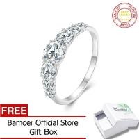 ราคา BAMOER D แหวนเพชรโมอิส VVS1อดีต925เงินสเตอร์ลิงอ่อนสำหรับ MSR037เครื่องประดับงานหมั้นงานแต่งผู้หญิง (20679031656)