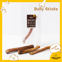 ราคา Bully Sticks ตัวเดียวอันเดียววัวอบแห้ง สำหรับสุนัข Merlohs Kitchen (16555927055)