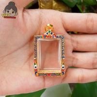 ราคา กรอบพระชุบทอง กรอบพระสมเด็จเล็ก ใส่หลวงพ่อกวย รุ่นแหวกม่าน กว้าง2 2 สูง3 2ซม ขนาดจอกระจก (20438933759)