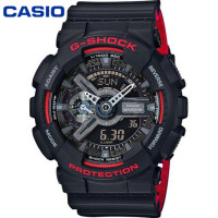 ราคา ST200 นาฬิกา Casio G Shock รุ่น GA 110 1B นาฬิกาผู้ชายสายเรซิ่นสีดำ รุ่น Blackhawk ตัวขายดี (20480649253)