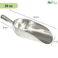 ราคา ที่ตักน้ำแข็งอลูมิเนียม ที่ตักน้ำแข็ง อลูมิเนียมหล่อก้นมน เเข็งเเรง ทนทาน (8844733246)