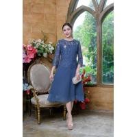 ราคา 4 สี ชุดเดรสลูกไม้ออกงาน ลายสวยมากๆ ค่ะ ชุดแซก ออกงาน สีฟ้าคราม ชมพู กะปิ ดำ เดรสออกงาน เดรสไปงาน M 3XL ทรงเอ ราตรี สั้น เรียบหรู (20360147597)