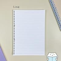 ราคา กระดาษรีฟิล DIY สมุดโน๊ตเติมไส้ Refillable Notebook Refill Paper A4 B5 A5 Grid Dot Line Blank Cornell by mimisplan (18791245057)