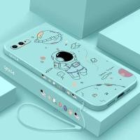 ราคา Casing For iPhone 7 plus 8 plus iPhone 7 8 iPhone 6 6s iPhone 6s plus 6 plus phone case Simple Line Astronaut Pattern Silicone TPU Phone Case with Same Color Lanyard (17956235945)