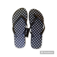 ราคา รองเท้าแตะหญิง รองเท้าแตะหูคีบ รองเท้าแตะหูหนีบ รองเท้าชายหาด ลายจุด สีดำ เหลือง ชมพู (17217509401)